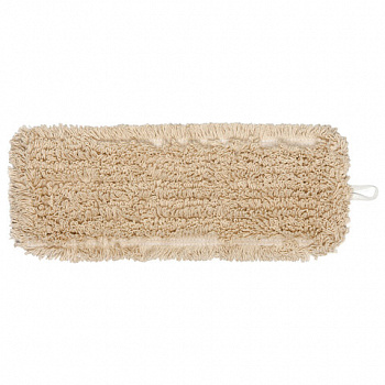 Насадка МОП плоская для швабры/держателя 40 см, уши/карманы (ТИП У/К), нашивной хлопок, LAIMA EXPERT