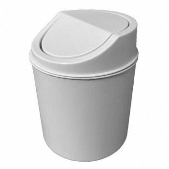 Контейнер, урна, ведерко для мусора НАСТОЛЬНОЕ, 2,4 л., 165x135мм, белый, BoomHouse