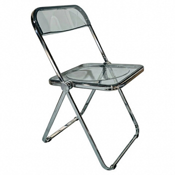 Стул складной прозрачный BRABIX "Style CF-015", хромированный каркас, пластик