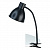 Настольная лампа светильник "Лира" на прищепке, цоколь E27, 40 Вт, черный матовый