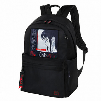 Рюкзак BRAUBERG FASHION CITY универсальный, карман-антивор, "Anime Girl", черный, 44х31х16 см