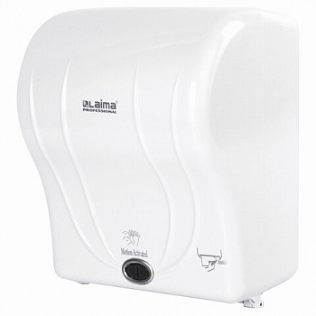 Диспенсер для полотенец в рулонах LAIMA PROFESSIONAL ORIGINAL (Система H1), СЕНСОРНЫЙ, белый, ABS-пластик