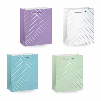 Пакет подарочный (1 штука) 18х10х23см (M) "Leather Bag", ассорти, с тиснением, ЗОЛОТАЯ СКАЗКА