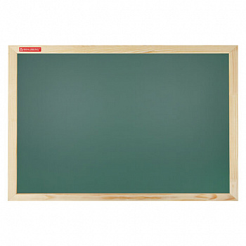 Доска для мела магнитная 30х45 см, зеленая, деревянная рамка, BRAUBERG "Wood"