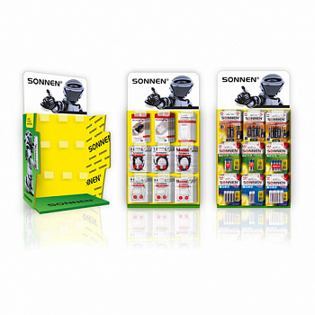 Дисплей для размещения товара настольный SONNEN, 65x35x21 см, 9 крючков, металл