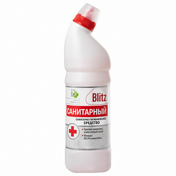 Средство для уборки сантехники и туалета 1000 г САНИТАРНЫЙ BLITZ, гель