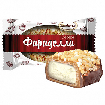 Конфеты шоколадные АККОНД "Фараделла" со сливочно-кремовой начинкой в карамели, 500 г
