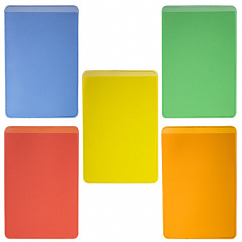 Обложка-карман для проездных документов, карт, пропусков, 100х65 мм, ПВХ, цвет ассорти, STAFF