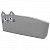 Пенал ЮНЛАНДИЯ ЮНИОР, 1 отделение, искусственная кожа, "Gray kitty", 20х9х7 см