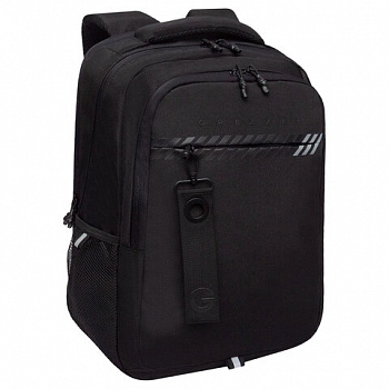 Рюкзак GRIZZLY школьный, анатомическая спинка, 2 отделения, для мальчиков, "BLACK STRIPES", 42х31х22 см, RU-532-1/2