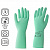 Перчатки латексные КЩС, сверхпрочные, плотные, хлопковое напыление, размер 8,5-9, L (большой), зеленые, HQ Profiline