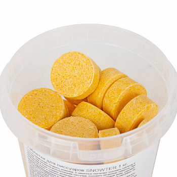 Таблетки для писсуаров 1 кг, SNOWTER (Сноутер), дезодорирующие, ведерко