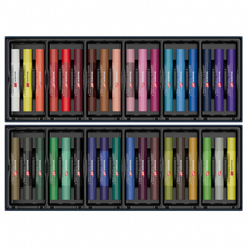 Пастель масляная BRAUBERG ART "Секреты художника", УТОЛЩЕННАЯ, 36 цветов, круглое сечение, 182001