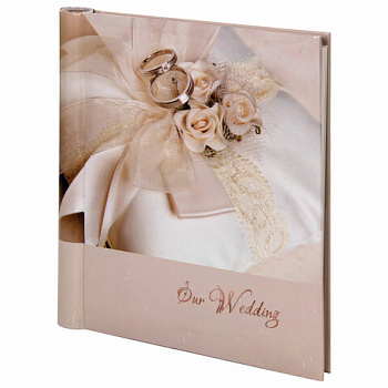 Фотоальбом BRAUBERG свадебный "Наша свадьба" 20 магнитных листов, 23х28 см, спираль