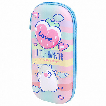 Пенал BRAUBERG, 1 отделение, 1 откидная планка, EVA 3D, 22х10х5 см, "Humster"