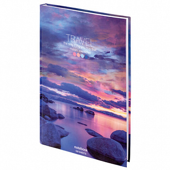 Блокнот БОЛЬШОЙ ФОРМАТ (205х290 мм) А4, 128 л., твердый, клетка, STAFF, "Безмятежность"