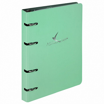 Тетрадь на кольцах А5 160х212 мм, 120 листов, картон, фольга, клетка, BRAUBERG, "Pastel"