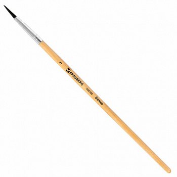 Кисть BRAUBERG, белка, круглая, №3