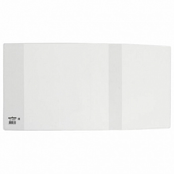 Обложка ПП со штрихкодом для дневников, учебников, прописей МАЛОГО ФОРМАТА, ПЛОТНАЯ, 100 мкм, 220х460 мм, прозрачная, ЮНЛАНДИЯ