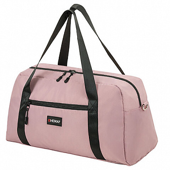 Сумка спортивная HEIKKI EFFECT (ХЕЙКИ), металлическая фурнитура, пыльная роза, 26x48x21 см