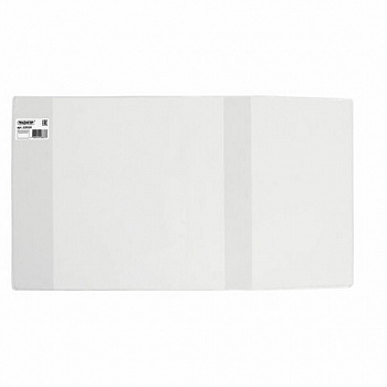 Обложка ПВХ со штрихкодом для школьных журналов и учебников А4 БОЛЬШОГО ФОРМАТА, ПЛОТНАЯ, 120 мкм, 305х560 мм, прозрачная, ПИФАГОР