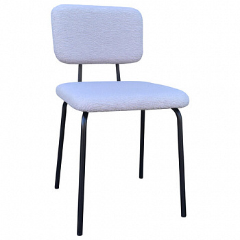 Стулья BRABIX "Ideal CF-080", КОМПЛЕКТ 4 шт., черный каркас, букле серый