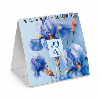 Календарь-домик настольный на гребне, 2026 г., BRAUBERG, 101х101 мм, "Цветы"