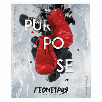 Тетрадь предметная "SPORT CLUB" 48 л., обложка картон, ГЕОМЕТРИЯ, клетка, подсказ, BRAUBERG