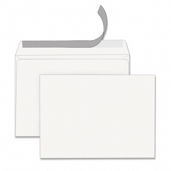 Конверты С4 (229х324мм), отрывная лента, белые, 100г/м2, КОМПЛЕКТ 500шт, STAFF