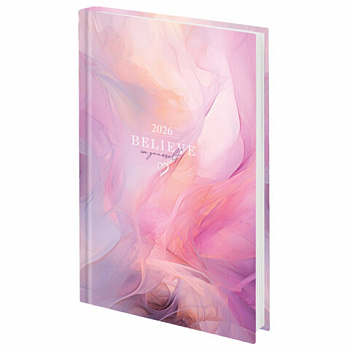 Ежедневник датированный 2026 145х215 мм, А5, STAFF, ламинированная обложка, "Delicate"