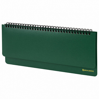 Планинг настольный недатированный (305x140 мм) BRAUBERG "Select", балакрон, 60 л., зеленый