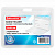 Бейдж горизонтальный (54х85 мм) на 2 карты, прозрачный, ЗАЩИТА ОТ ВЛАГИ И ПЫЛИ, BRAUBERG EXTRA