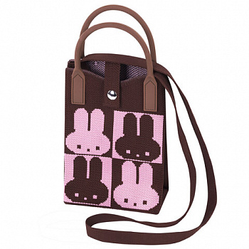 Сумочка-органайзер повседневная HEIKKI KNIT (ХЕЙКИ) кросс боди, вязаная, 17х12х5 см, "Rabbit"