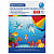 Цветная бумага А4 2-сторонняя мелованная (глянцевая), 16 листов 8 цветов, на скобе, BRAUBERG, 200х280 мм, "Морская"