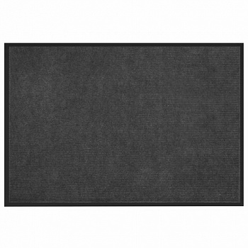 Коврик придверный 80х120 см, СЕРЫЙ, влаго-грязезащитный, 430 г/м2, ребристый, ЛЮБАША СТАНДАРТ