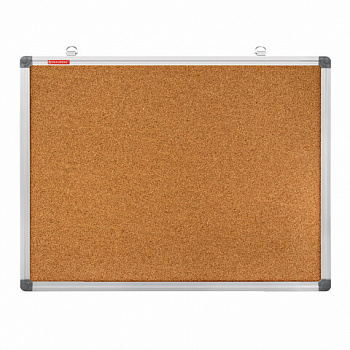 Доска пробковая для объявлений 45х60 см, алюминиевая рамка, BRAUBERG Extra