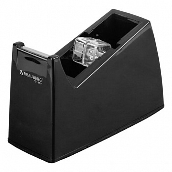 Диспенсер для клейкой ленты шириной до 26 мм, ЧЕРНЫЙ (лента в подарок!), утяжеленный большой, BRAUBERG, 701459 Диспенсер для клейкой ленты шириной до 26 мм, ЧЕРНЫЙ (лента в подарок!), утяжеленный большой, BRAUBERG, 701459