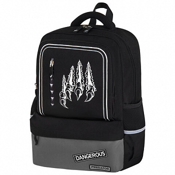 Рюкзак BRAUBERG STAR, 1 отделение, 5 карманов, "Claws", черный, 40x29x13 см