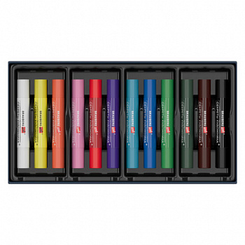 Пастель масляная BRAUBERG ART "Секреты художника", УТОЛЩЕННАЯ, 12 цветов, круглое сечение