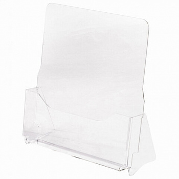 Подставка настольная для рекламных материалов (240х215х32 мм), А4, STAFF