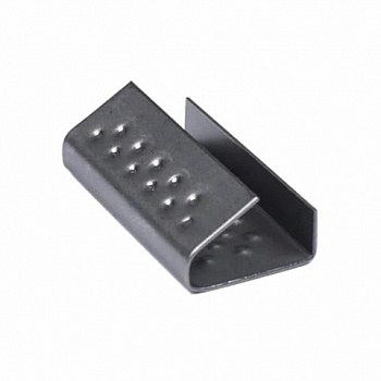 Скоба (скрепа) металлическая для полипропиленовой ленты шириной до 16мм, КОМПЛЕКТ 1000 шт.