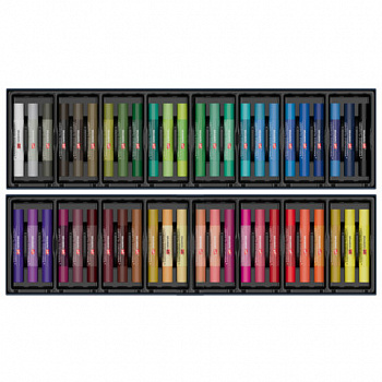 Пастель масляная BRAUBERG ART "Секреты художника", УТОЛЩЕННАЯ, 48 цветов, круглое сечение