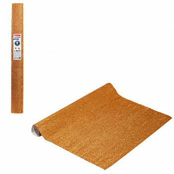 Бумага гофрированная/креповая (ИТАЛИЯ) 180 г/м2, 50х250 см, медная (808), BRAUBERG FIORE