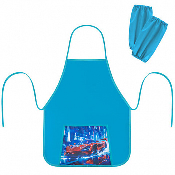 Фартук с нарукавниками для уроков труда ПИФАГОР, 1 карман, 46х54 см, "Speed rusher"