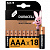Батарейки КОМПЛЕКТ 18 шт., DURACELL Basic ОРИГИНАЛ, AAA (LR03, 24А), алкалиновые, мизинчиковые