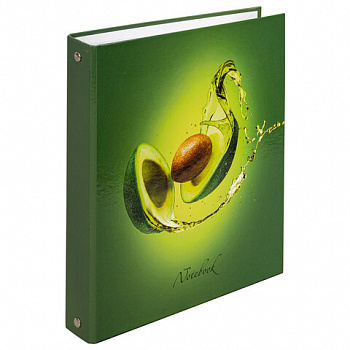 Тетрадь на кольцах А5 (175х215 мм), 240 листов, твердый картон, клетка, с разделителями, BRAUBERG, Авокадо