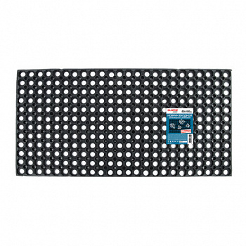 Коврик входной резиновый грязесборный ячеистый, 50х100 см, толщина 16 мм, LAIMA EXPERT