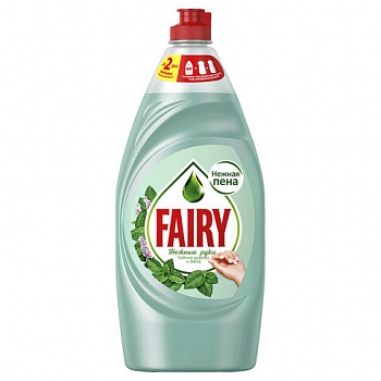 Средство для мытья посуды, 900 мл, FAIRY (Фейри) Нежные руки "Чайное дерево и мята"
