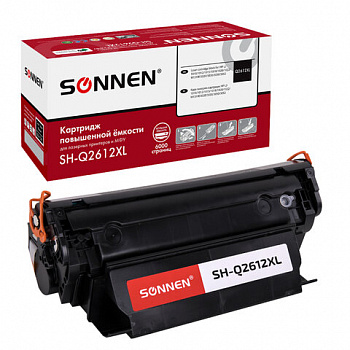 Картридж лазерный SONNEN (SH-Q2612XL) для HP LJ 1010/1012/1015/1018/1020/1022/M1319F/3020/3030/3050/3052, ресурс 6000 стр.