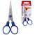 Ножницы ПИФАГОР, 130 мм, резиновые вставки, картонная упаковка с подвесом, ассорти